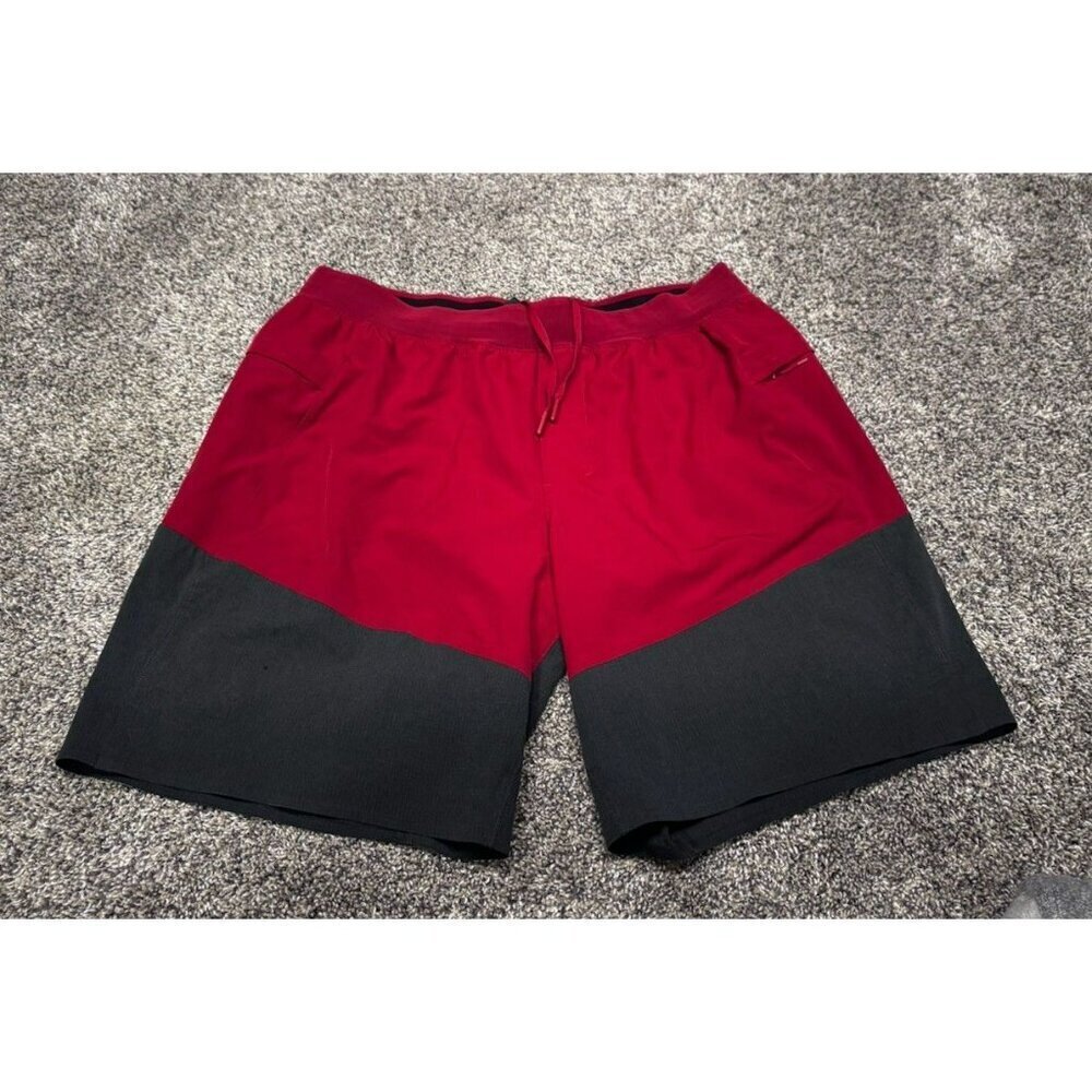 Lululemon Men Namaste At The Beach Short 8” Large Red Grey